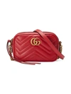 Gucci Red Marmont Leather Cross Body Bag