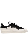 Y-3 Black And White Super Takusan Suede And Canvas Low Top Sneakers