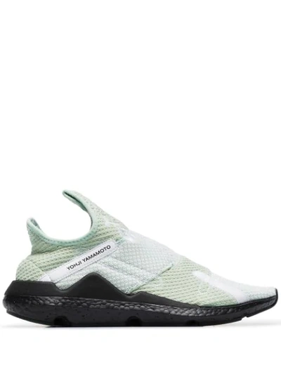 Y-3 Green Reberu Logo Embroidered Low Top Sneakers