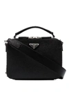 Prada Black Brique Saffiano Leather Bag