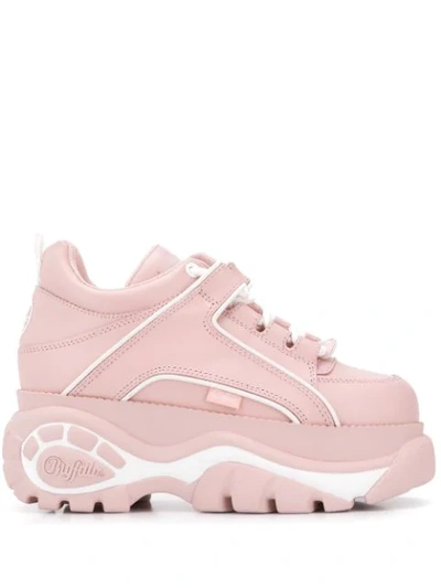 Buffalo Classic Platfor Sneakers In Rose-pink Leather