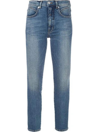 Adaptation Skinny-jeans Mit Logo-patch In Blue