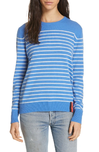 Kule The Sophie Striped Cashmere Sweater In Blue/ Cream