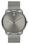 Movado Men's Bold Thin Mesh-bracelet Watch, Gray