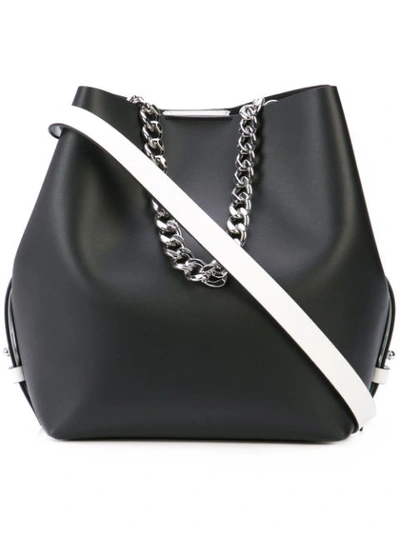 Rebecca Minkoff Kate Medium Convertible Bucket Bag In Black/white