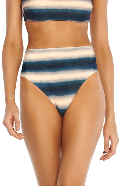 Vix Lake Bela Striped High-rise Bikini Bottom