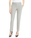 Theory Straight-leg Good Wool Suiting Trousers In Light Grey Melange