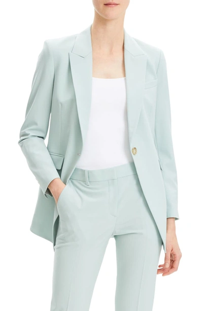 Theory Etiennette B Good Wool Suit Jacket In Opal Green