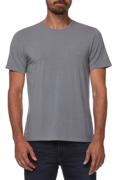 Paige Cash Crewneck Cotton-blend T-shirt In Grey