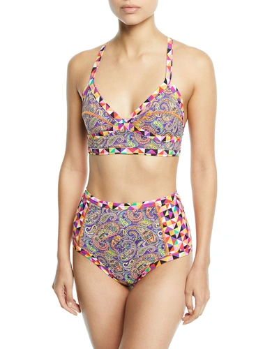 Etro Printed Triangle Two-piece Bikini Swim Set In Taglie