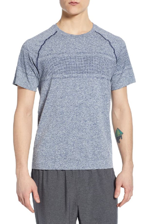Rhone Celliant Seamless Performance T-shirt In Navy Heather | ModeSens
