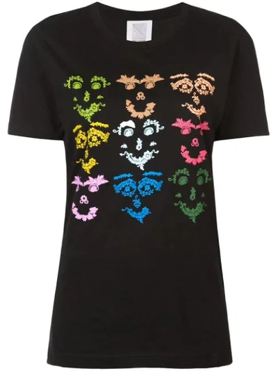 Rosie Assoulin Multicoloured Face Print T In Black