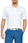 Under Armour Playoff 2.0 Loose Fit Polo In White/ Boho Blue