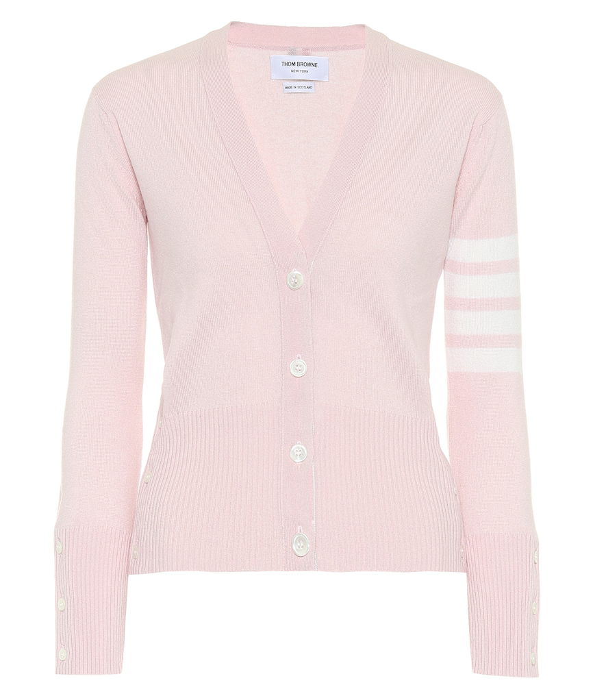 Thom Browne Cashmere Cardigan In Pink | ModeSens