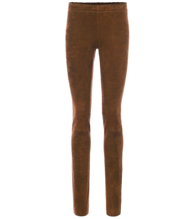 Stouls Carolyn Suede Leggings In Brown