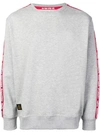 Alpha Industries Rbf Tape Cotton-blend Sweatshirt In Grey