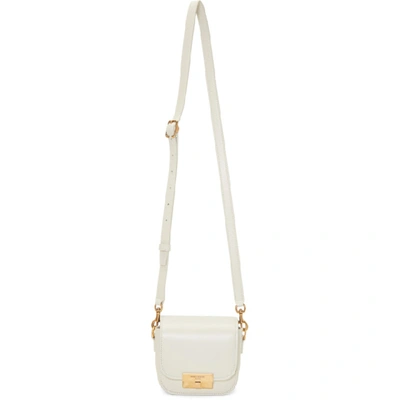 Saint Laurent Betty Cream Leather Shoulder Bag In White