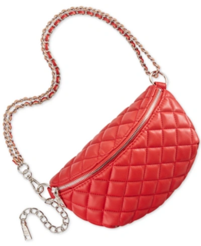 Steve Madden Quilted Faux Leather Fanny Pack - Red