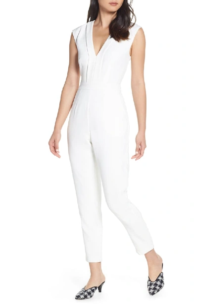 Adelyn Rae Shae Ankle Jumpsuit In White