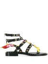 Ash Pax Studded Sandals In Black