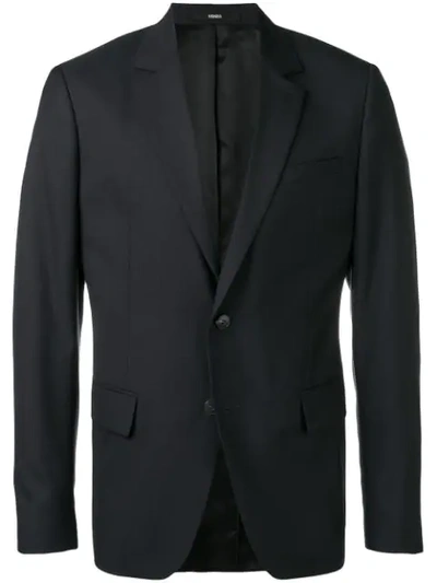 Kenzo Single-breasted Blazer In Blue