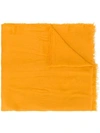 Faliero Sarti Redford Frayed Scarf In Yellow