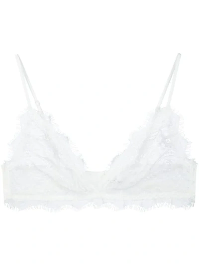 Anine Bing Lace Bra With Trim In White