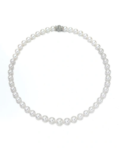 Assael 16" Akoya Cultured Graduated 6.5-9.5mm Pearl Necklace With White Gold Clasp