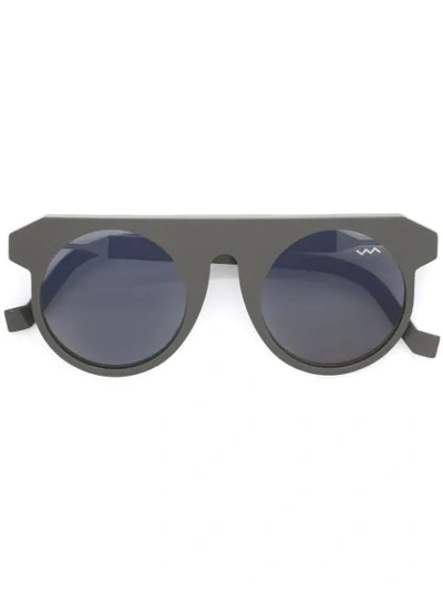 Acne Studios Round Framed Sunglasses In Grey
