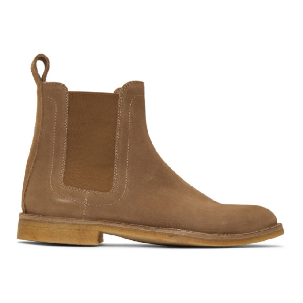 river island beige round toe chelsea boots