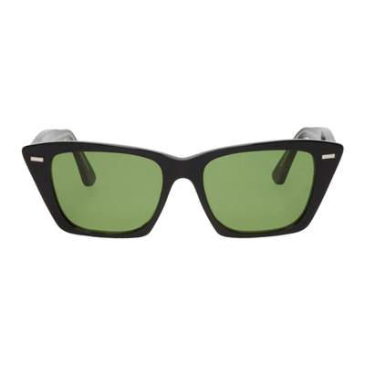 Acne Studios Black Ingridh Cat Eye Sunglasses In Black/ylw/g