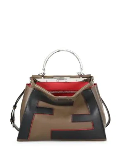 Fendi Peekaboo Leather Satchel In Multi