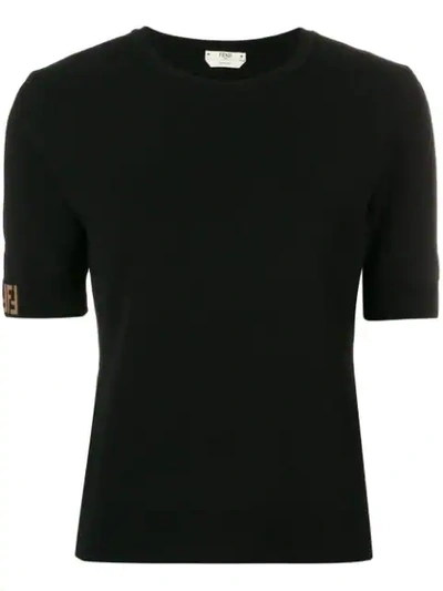 Fendi Klassisches T-shirt In Black