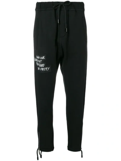 Dsquared2 Front Patch Track Trousers In Black