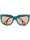 Gucci Side Window Frame Sunglasses In Blue