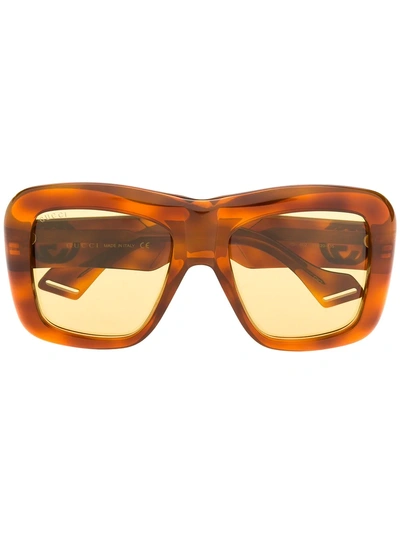 Gucci Eyewear Oversize Square-frame Sunglasses - Brown