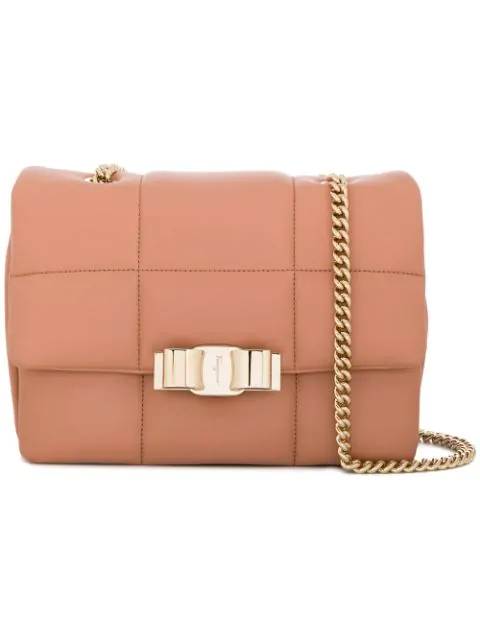 Salvatore Ferragamo Vara Bow Quilted Bag In Pink | ModeSens