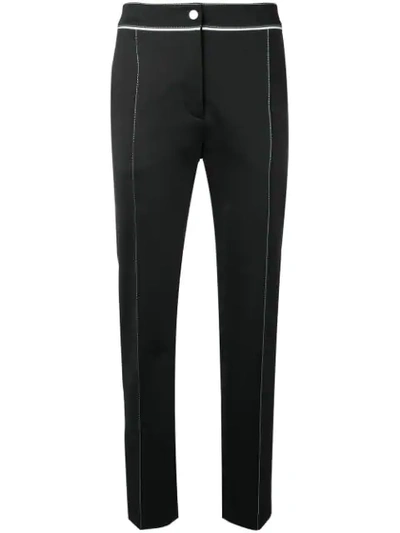 Valentino Vltn Print Trousers In Black