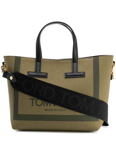 Tom Ford Logo Tote Bag In Green | ModeSens