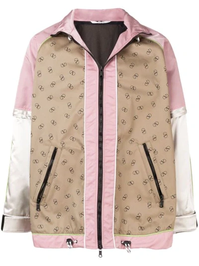 Valentino Blouson With Contrast Vlogo Detail Man Ivory  50