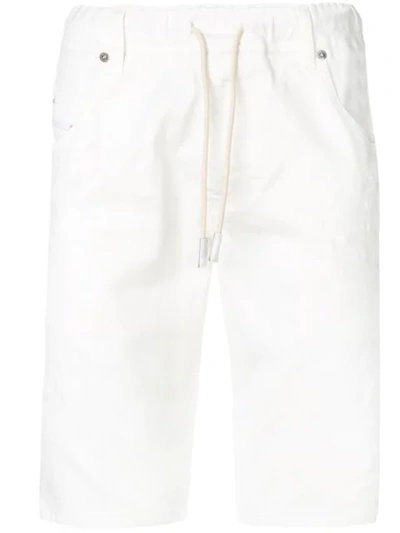 Diesel Short Denim Shorts In White