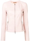 Drome Zipped Fitted Jacket In Pink