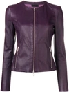 Drome Zipped Fitted Jacket In Purple