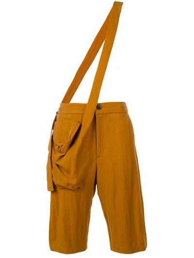 Chalayan Cross Body Strap Trousers In Orange