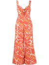 Alexis Bermusa Watercolor Jumpsuit In Pink