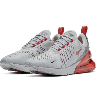 Nike Air Max 270 Sneaker In Wolf Grey/ Red/ Ember Glow