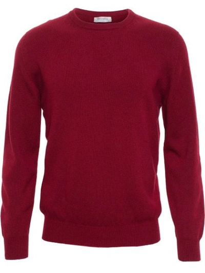 Browns Crew Neck Jumper In Red