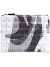 No Ka'oi Printed Quilted Pouch In Grey