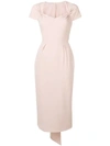 Stella Mccartney Sweetheart Neck Fitted Dress In Neutrals