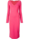 Stella Mccartney V-neck Fitted Dress In Pink
